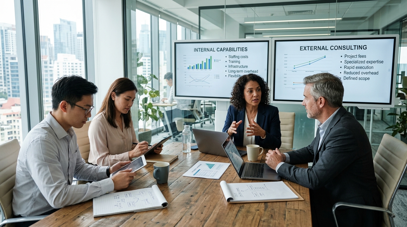 In-House Team vs External Business Consultant: A Cost-Benefit Analysis